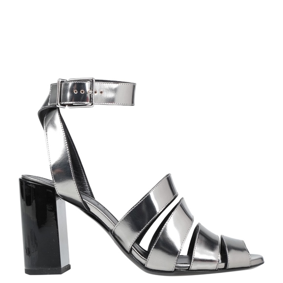 JIL SANDER Silver Strappy Heels 6.5 NIB and NWD! ➡️See description. - Picture 3 of 16